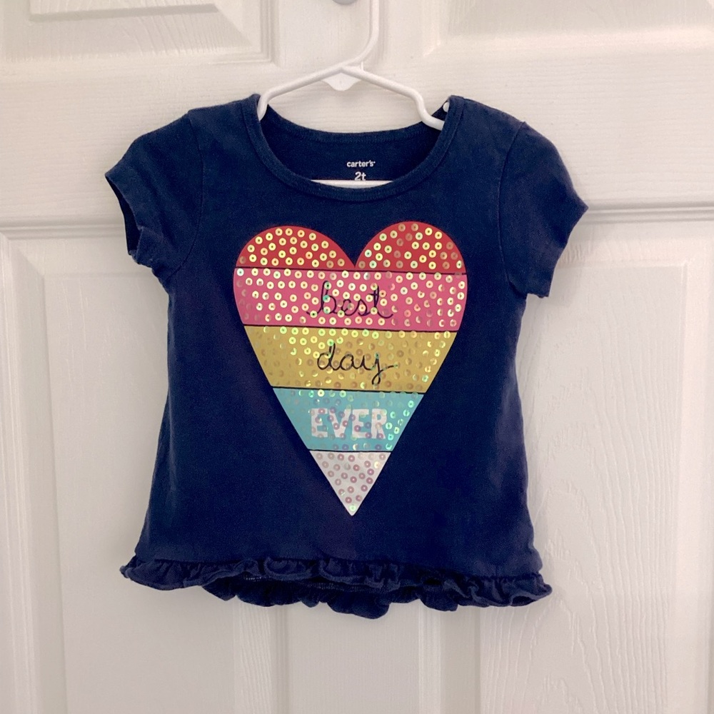 Carters Best Day Ever Heart Tee Shirt